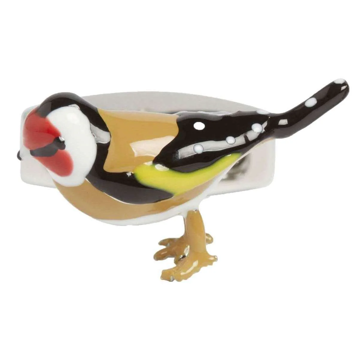 Simon Carter English Country Garden Goldfinch Cufflinks - Orange/Black - Image 2