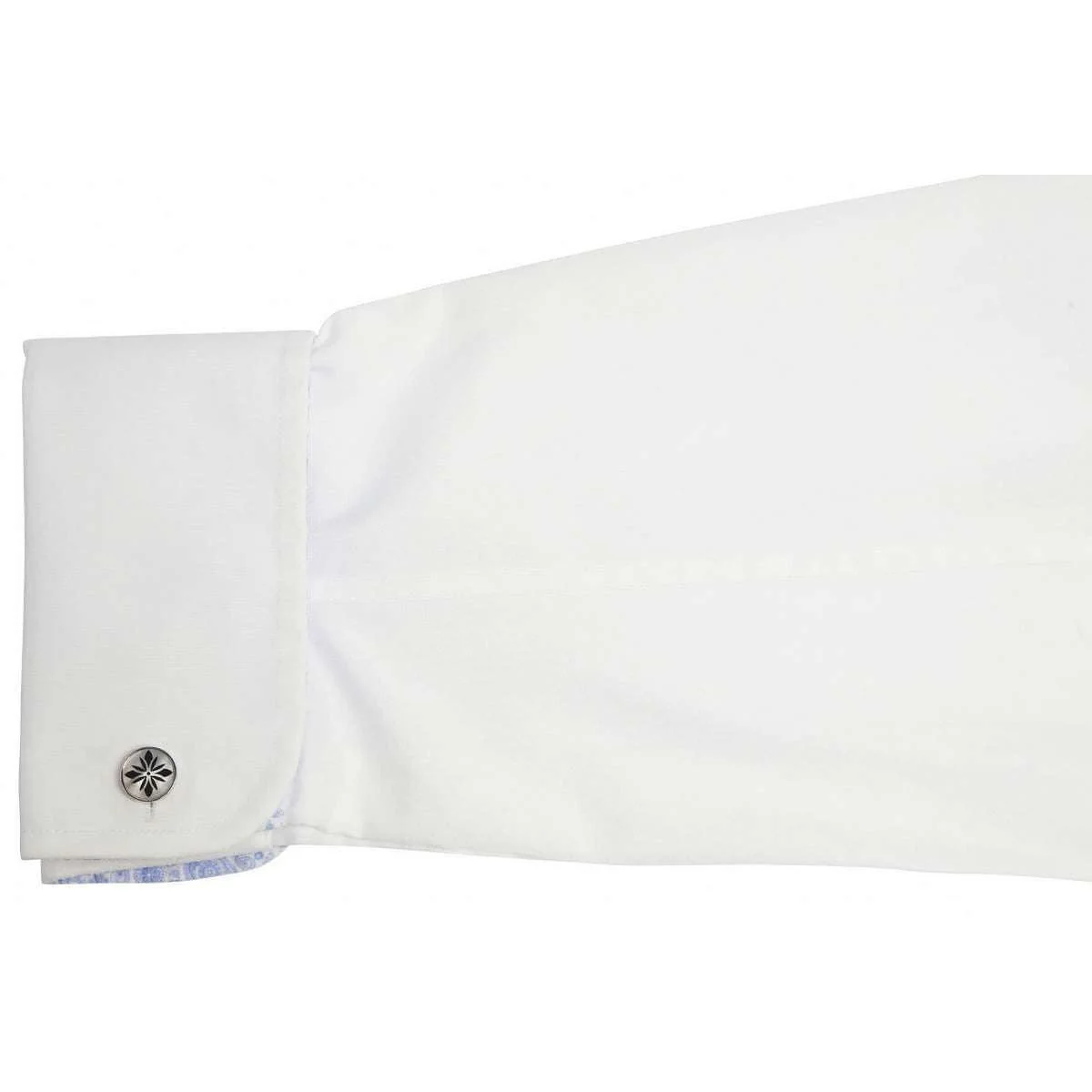 Simon Carter Flower Print Mother of Pearl Cufflinks - Silver/White/Black - Image 3