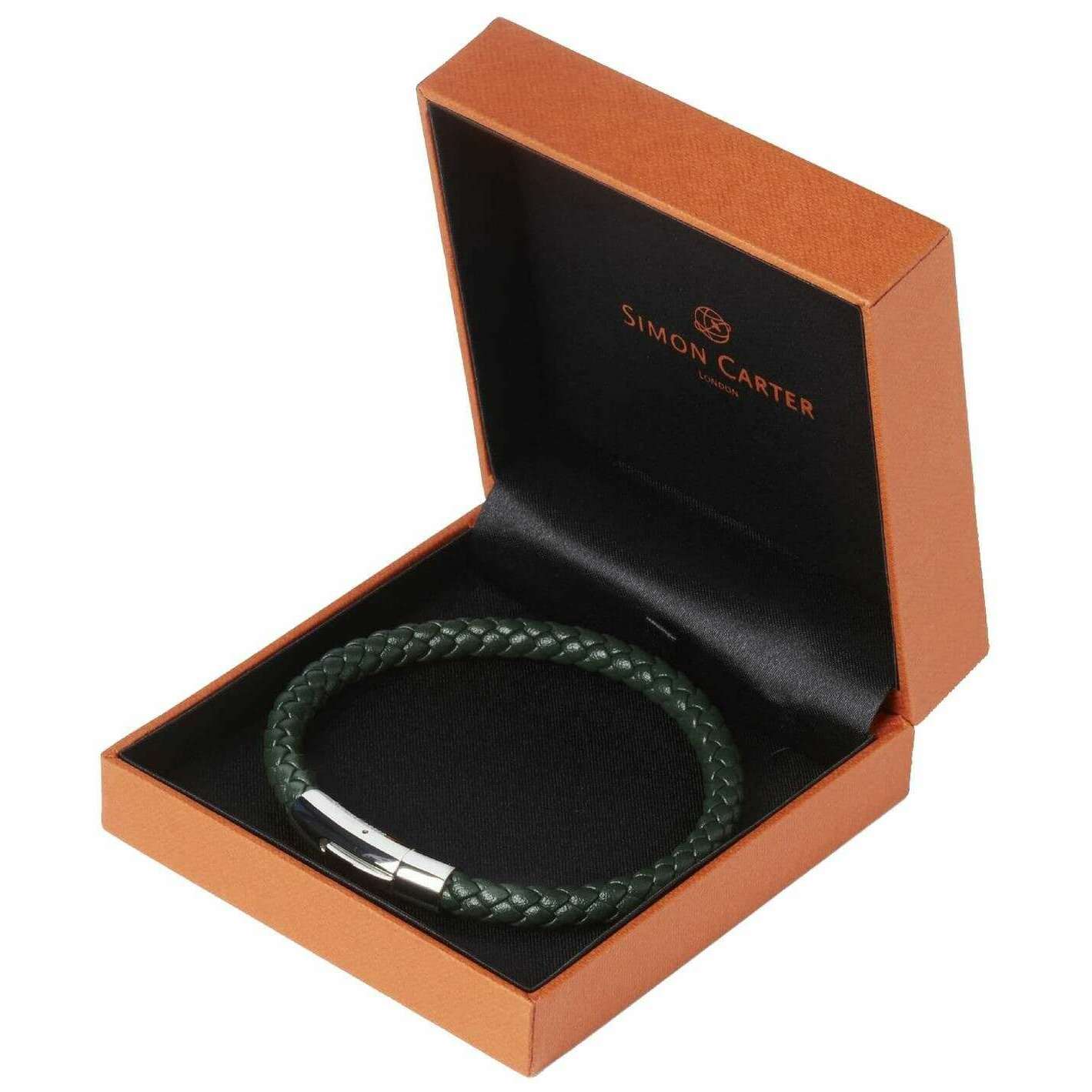 Simon Carter Newquay Bracelet - Green/Silver - Image 3