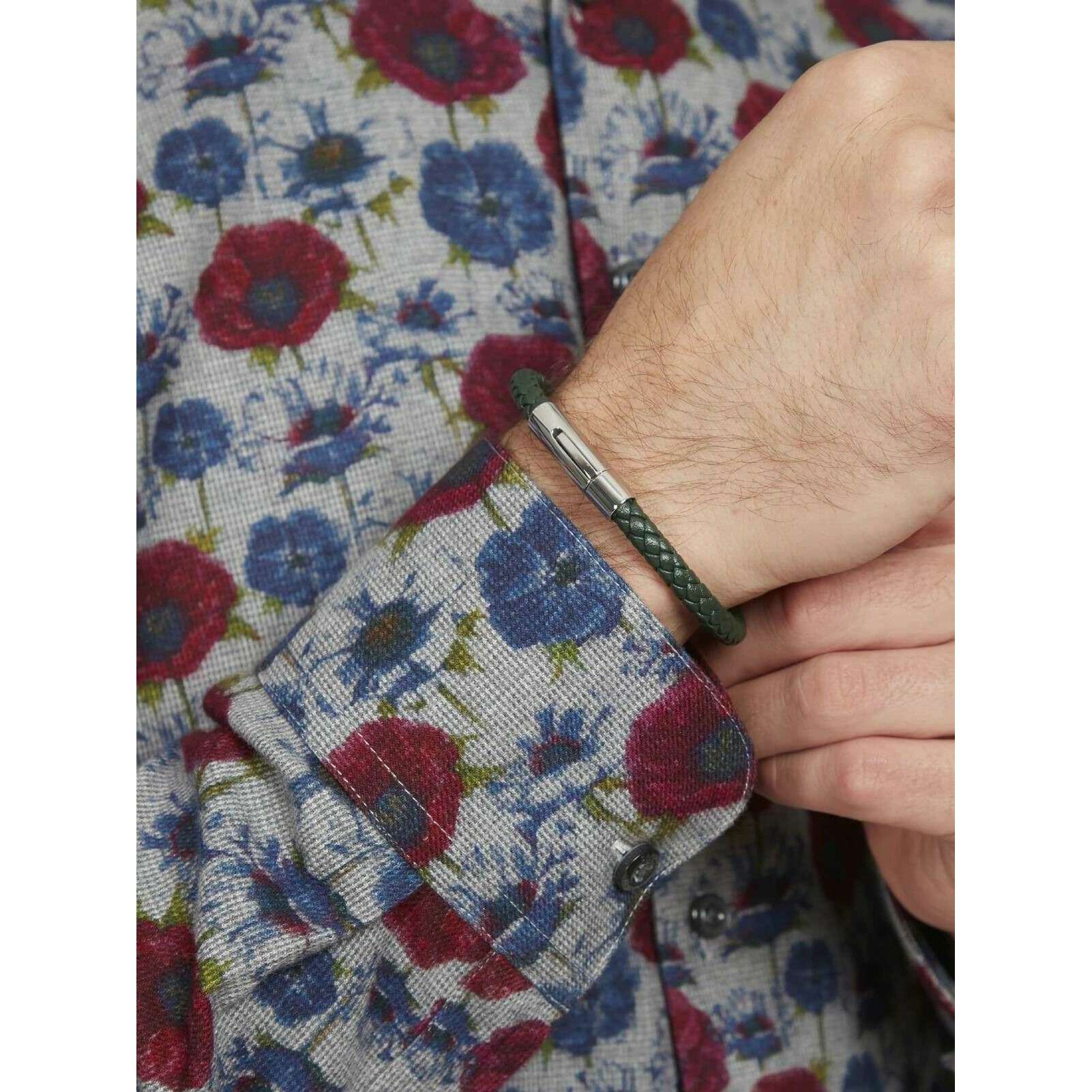 Simon Carter Newquay Bracelet - Green/Silver - Image 4