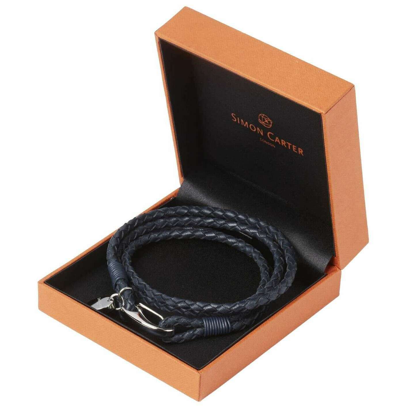 Simon Carter Padstow Bracelet - Navy Blue/Silver - Image 3