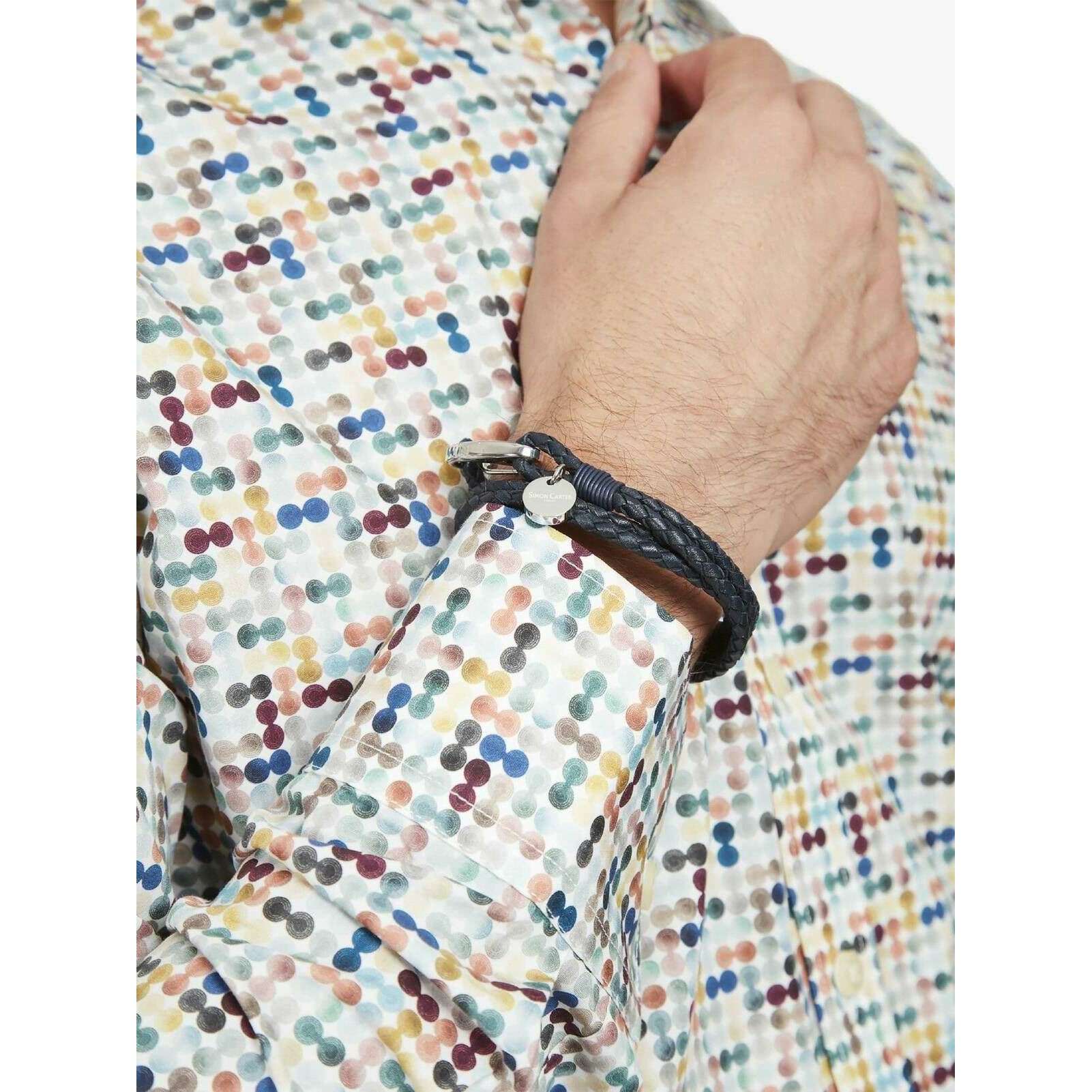 Simon Carter Padstow Bracelet - Navy Blue/Silver - Image 4