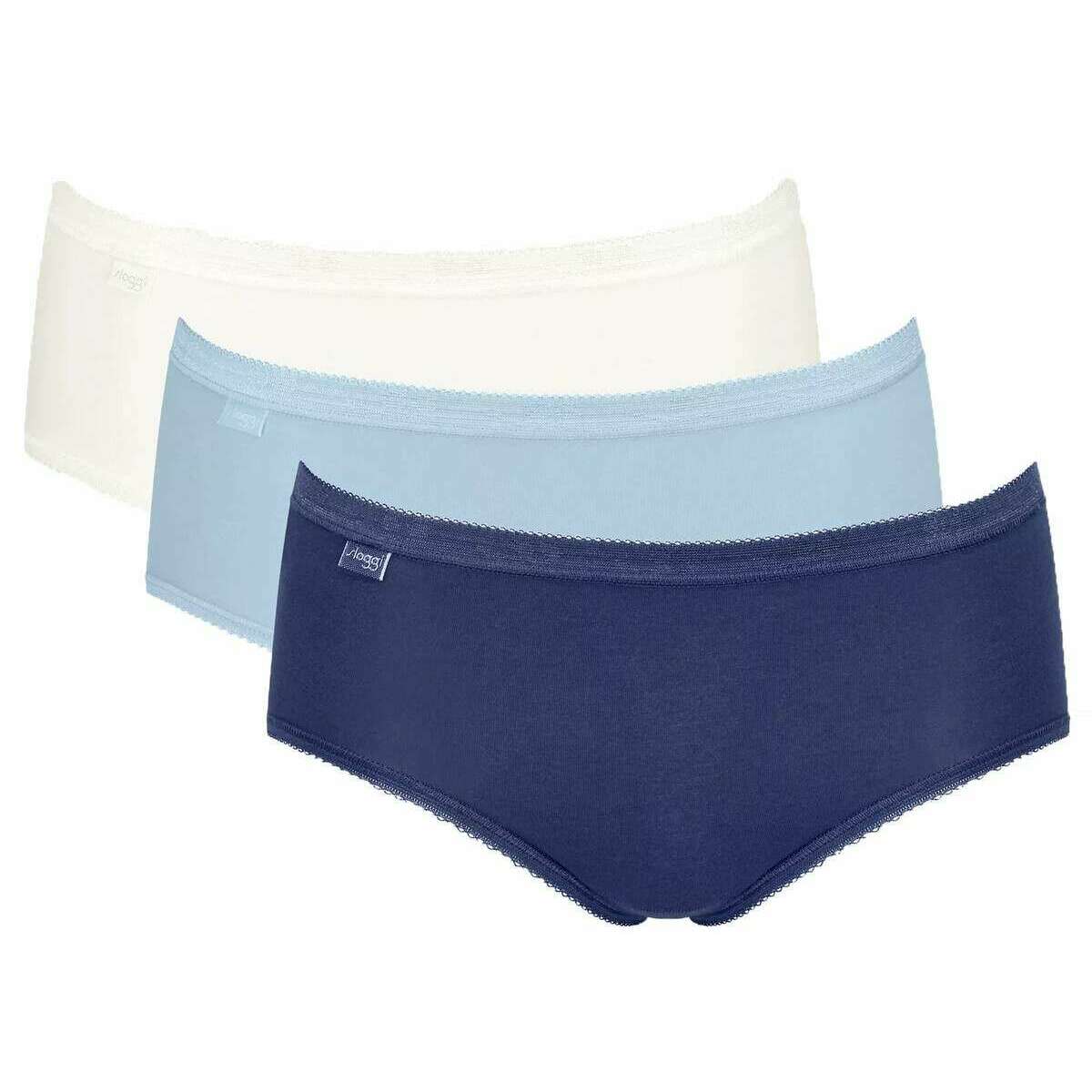 Sloggi 3 Pack Basic+ Midi Knickers - Blue