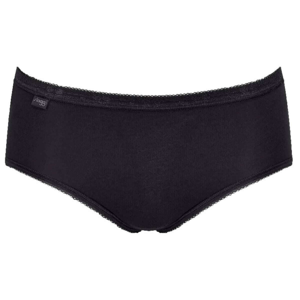 Sloggi 3 Pack Basic+ Midi Knickers - Blue/Black - Image 3