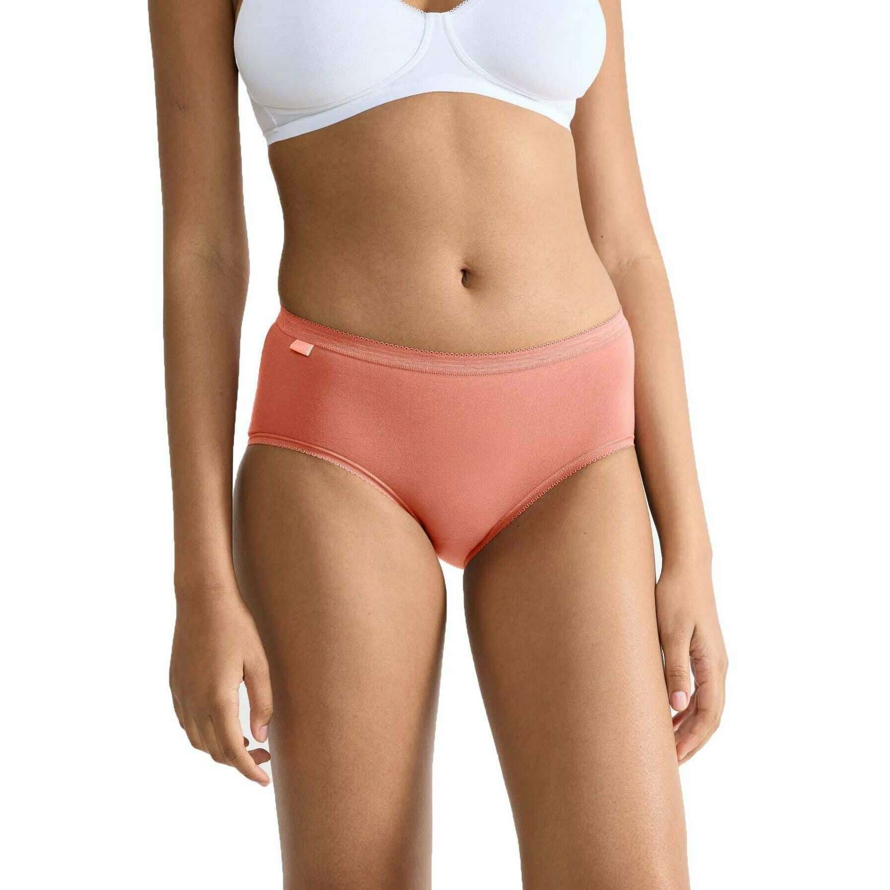 Sloggi 3 Pack Basic+ Midi Knickers - Orange - Image 6