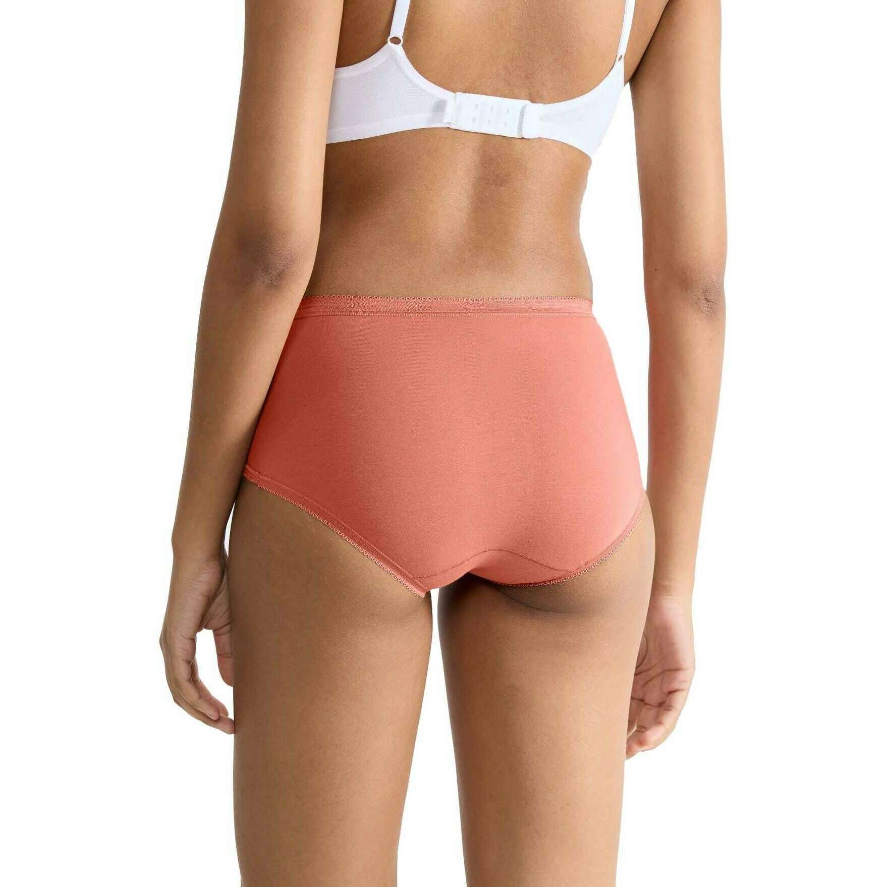 Sloggi 3 Pack Basic+ Midi Knickers - Orange - Image 7