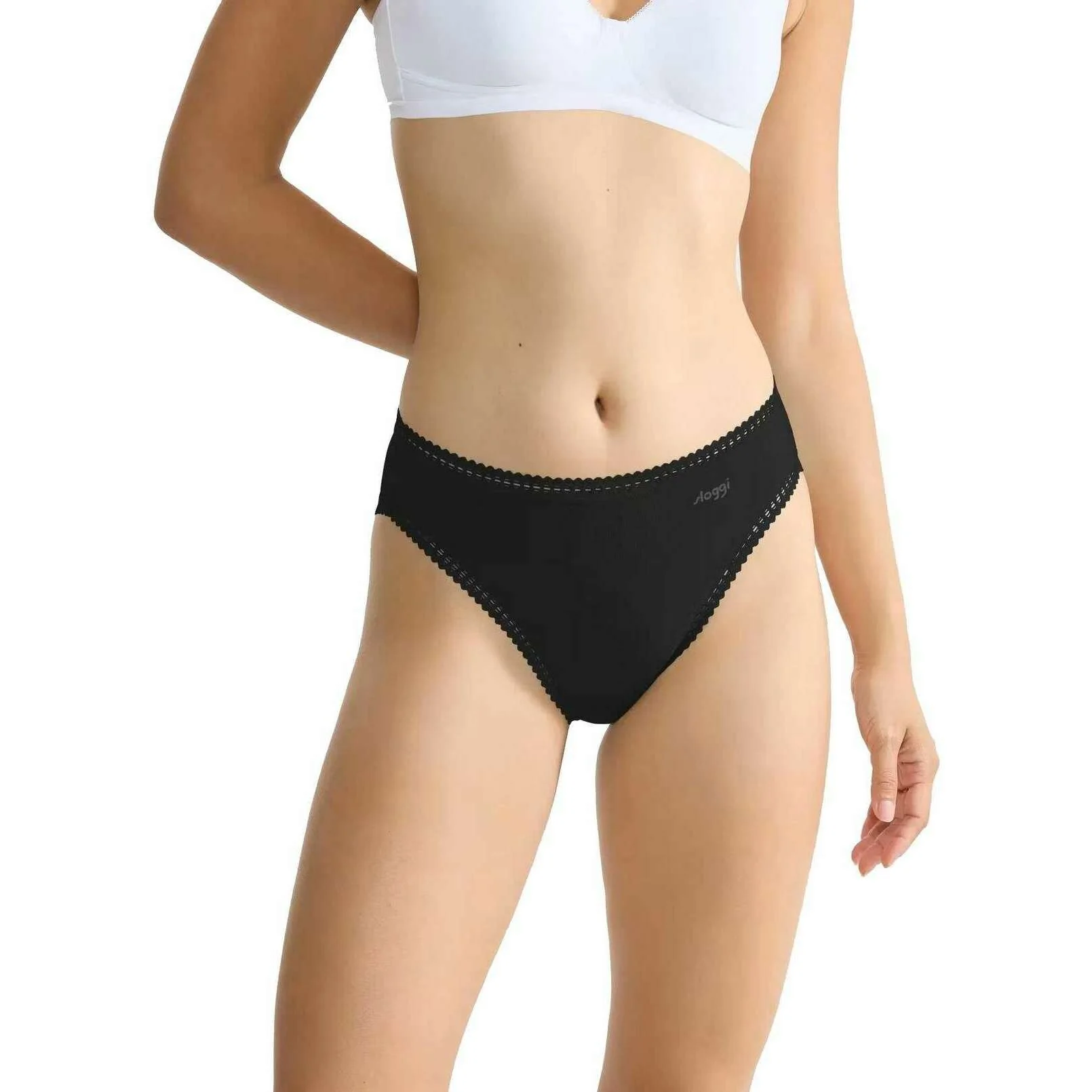 Sloggi 3 Pack GO Crush High Leg Briefs - Black - Image 4
