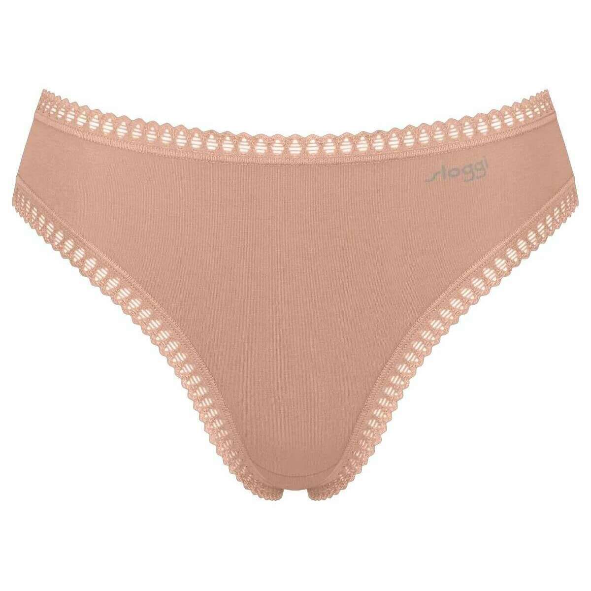 Sloggi 3 Pack GO Crush High Leg Briefs - Cameo Brown - Image 2