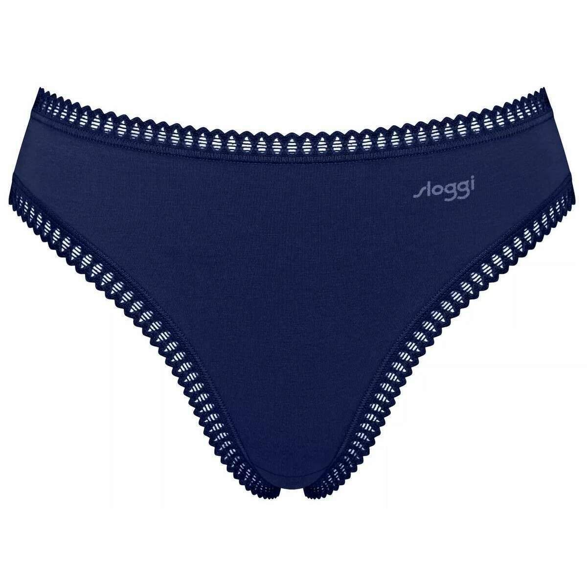 Sloggi 3 Pack GO Crush High Leg Briefs - Dark Blue Combination - Image 3