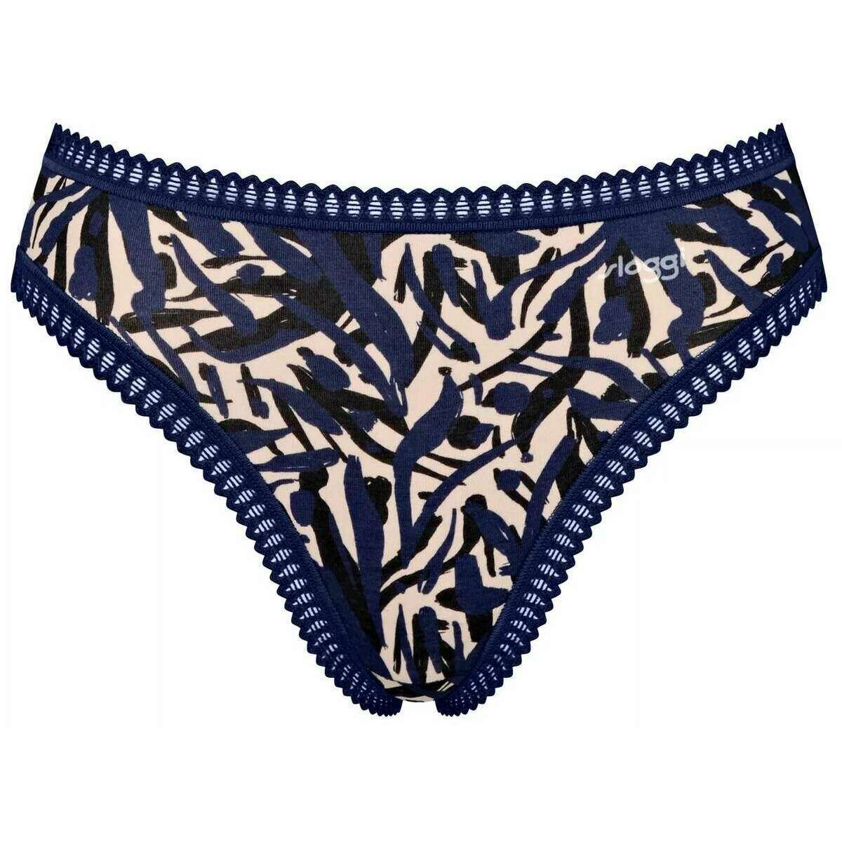 Sloggi 3 Pack GO Crush High Leg Briefs - Dark Blue Combination - Image 4