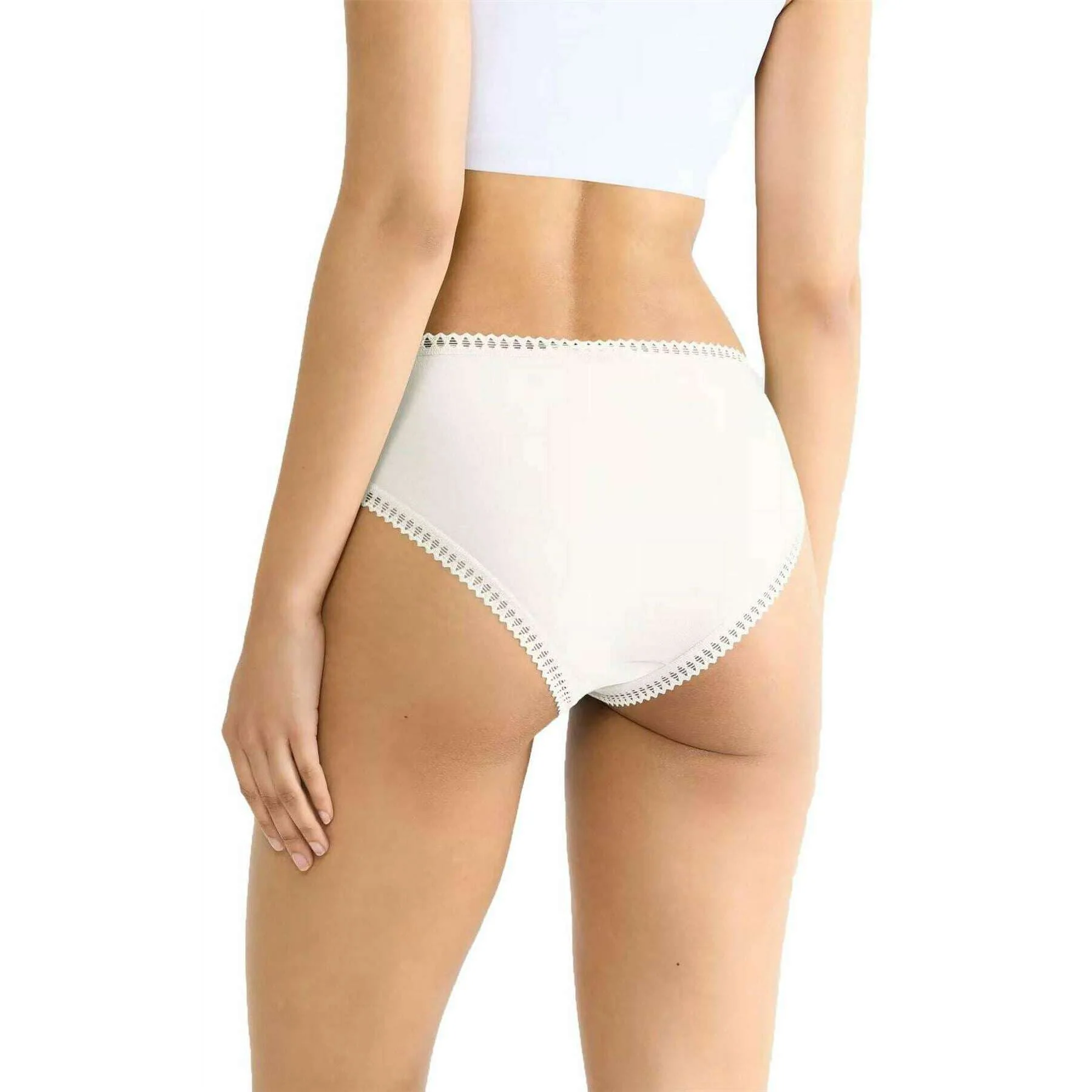 Sloggi 3 Pack GO Crush High Leg Briefs - Silk White - Image 5