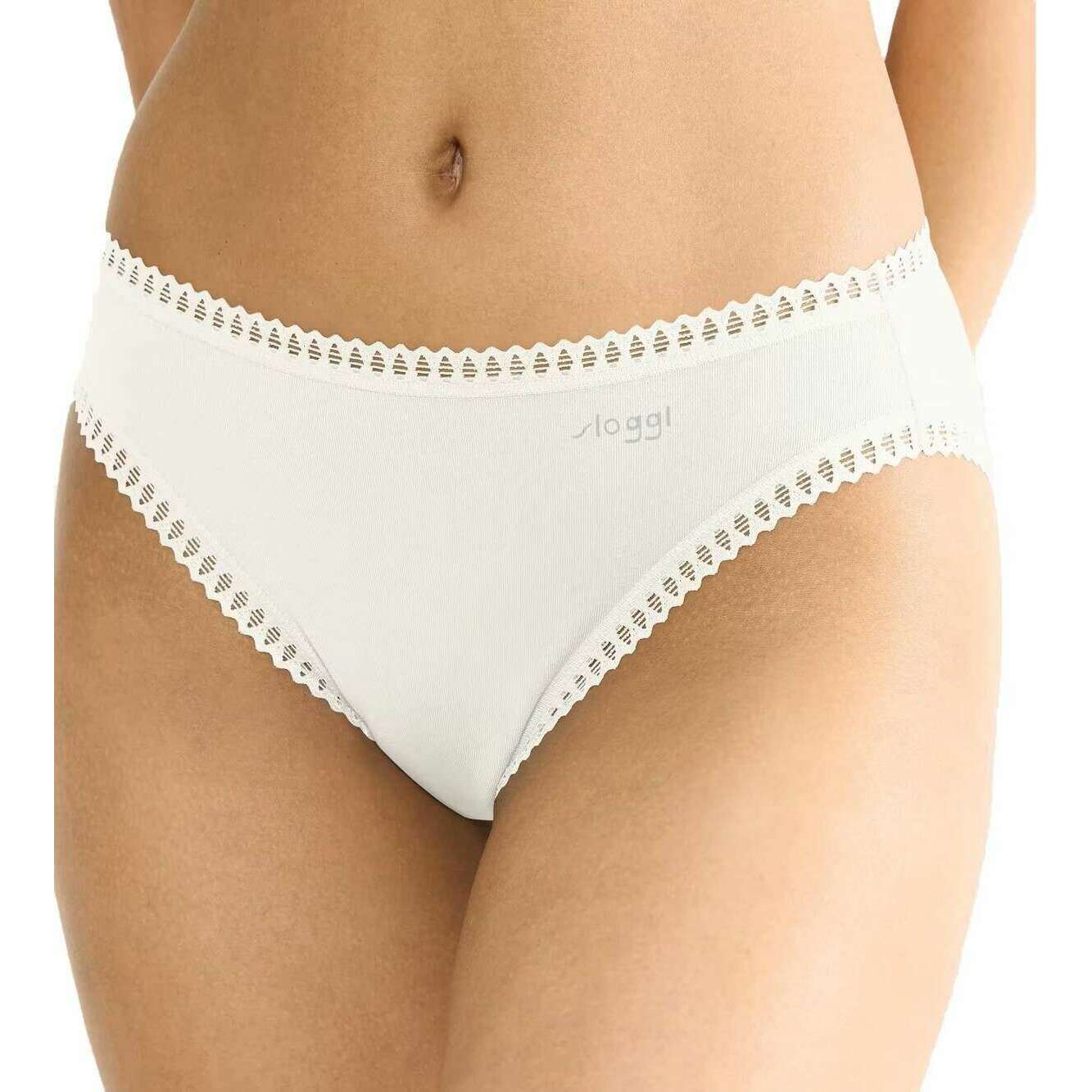 Sloggi 3 Pack GO Crush High Leg Briefs - Silk White - Image 6