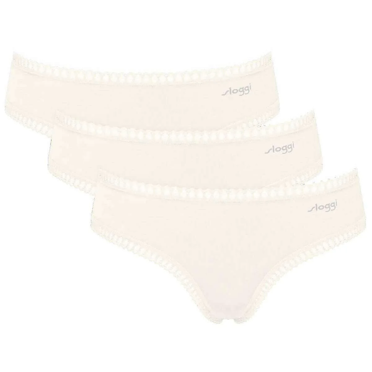 Sloggi 3 Pack GO Crush Hipster Briefs - Silk White