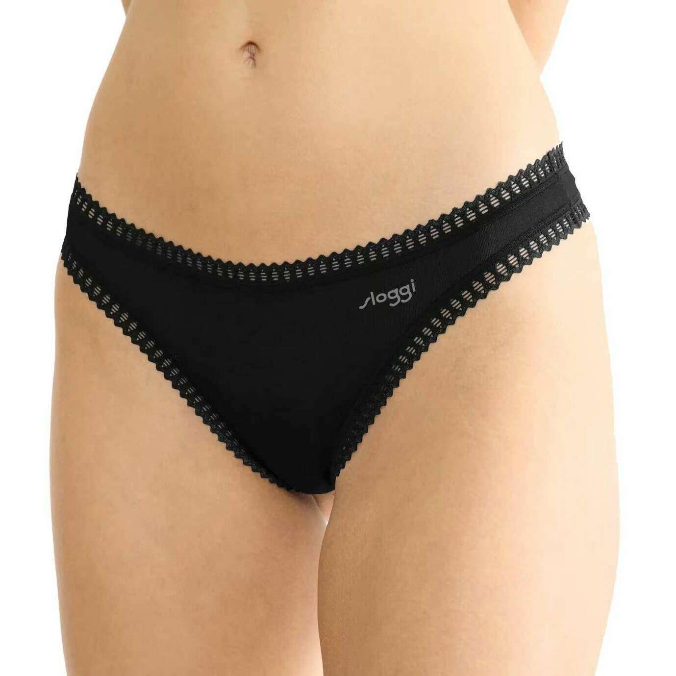 Sloggi 3 Pack GO Crush String Knickers - Black - Image 6