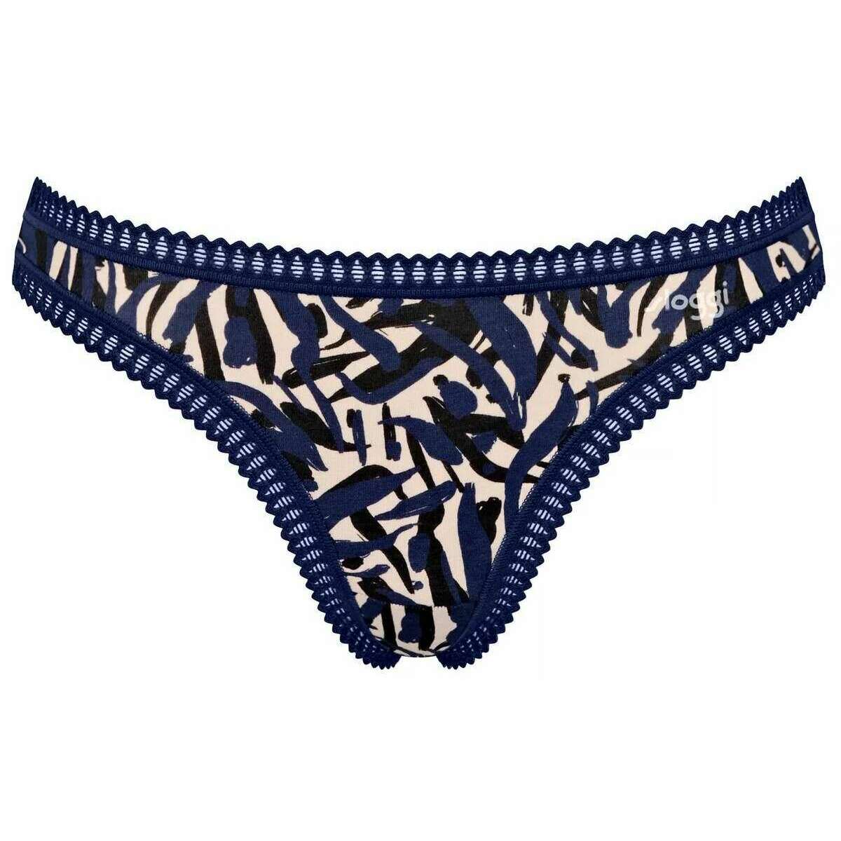 Sloggi 3 Pack GO Crush String Knickers - Dark Blue Combination - Image 4