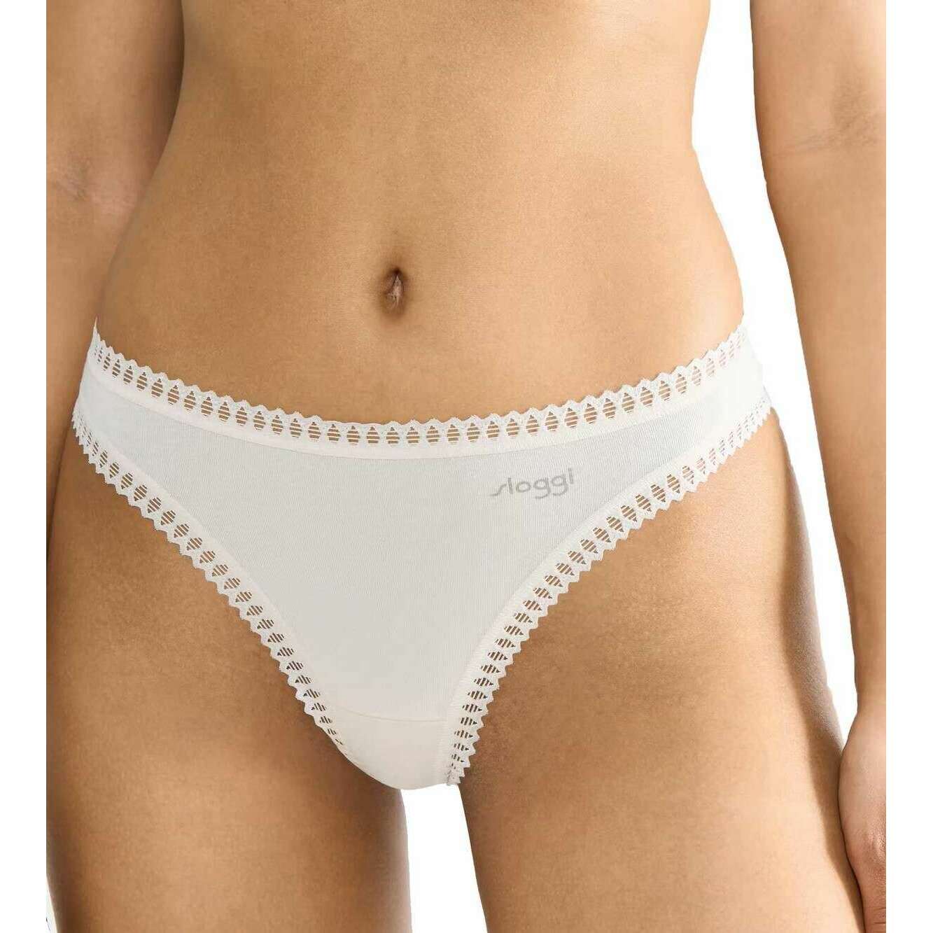 Sloggi 3 Pack GO Crush String Knickers - Silk White - Image 6