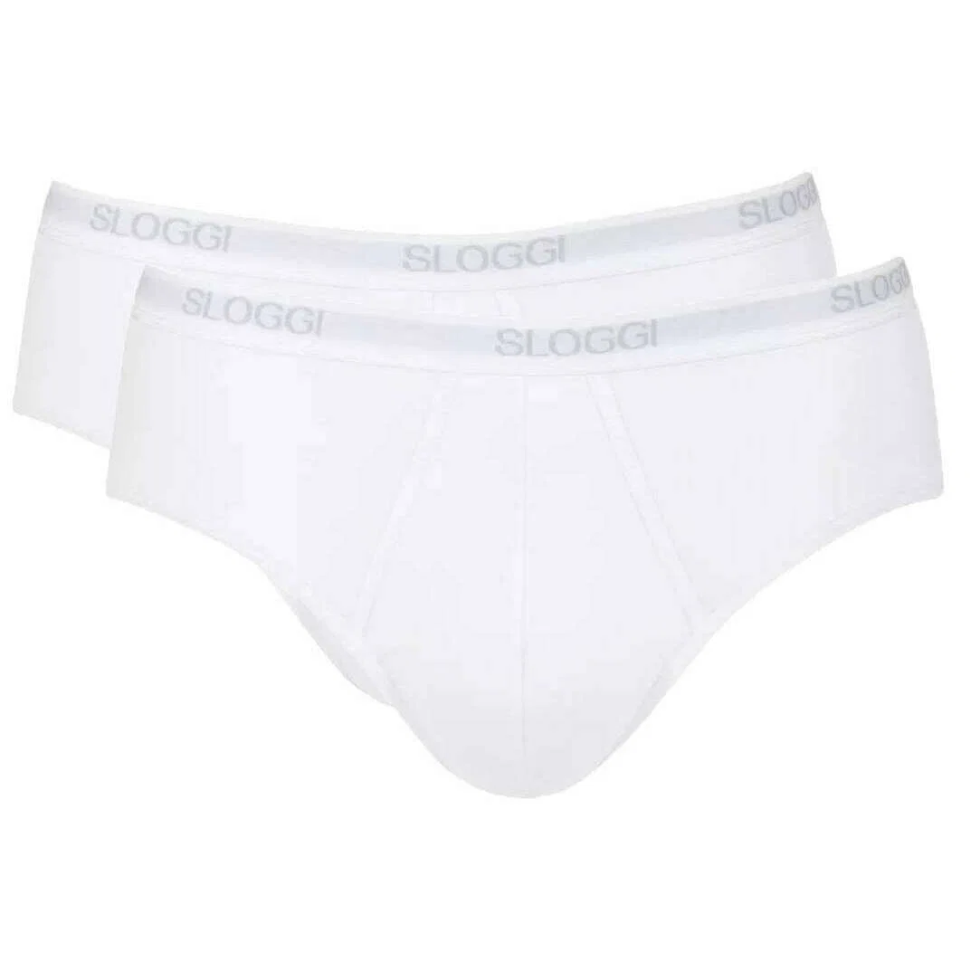 Sloggi Basic 2 Pack Midi Brief - White