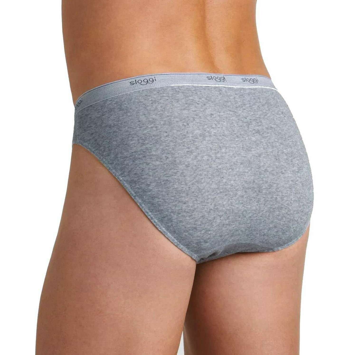 Sloggi Basic 2 Pack Mini Brief - Black Combination Grey - Image 4
