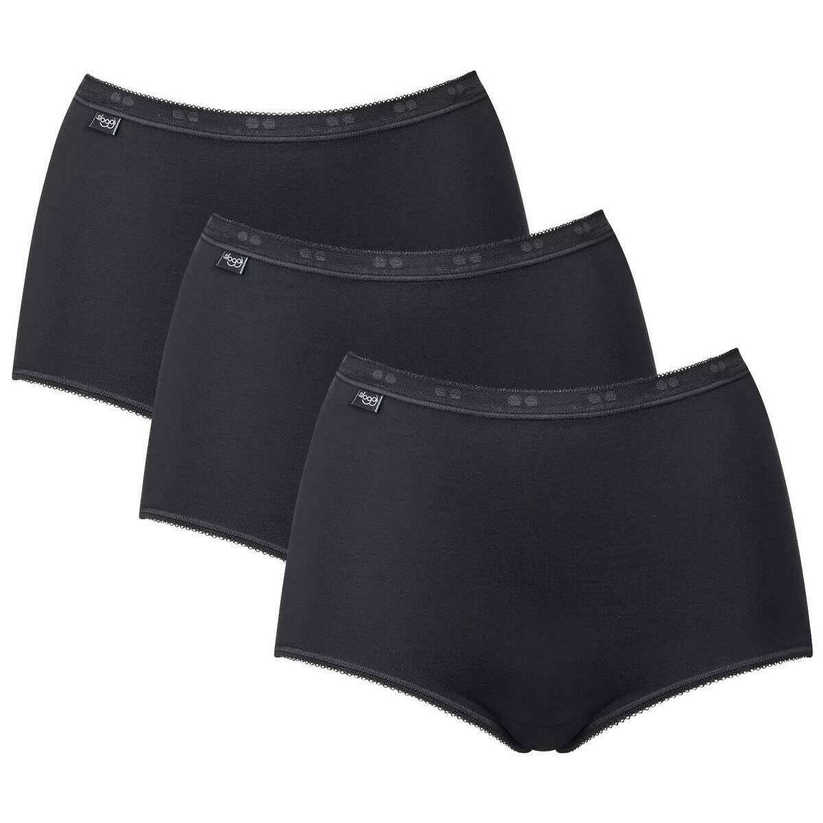 Sloggi Basic+ 3 Pack Maxi Knickers - Black