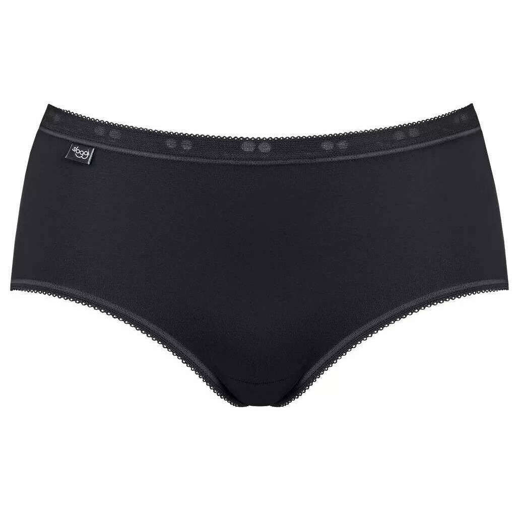Sloggi Basic+ 3 Pack Midi Knickers - Black - Image 2