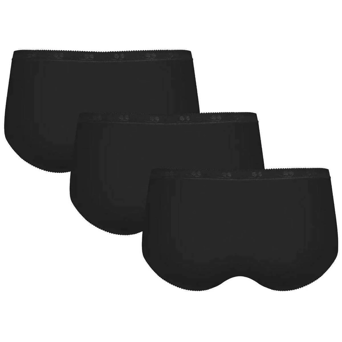 Sloggi Basic+ 3 Pack Midi Knickers - Black - Image 3