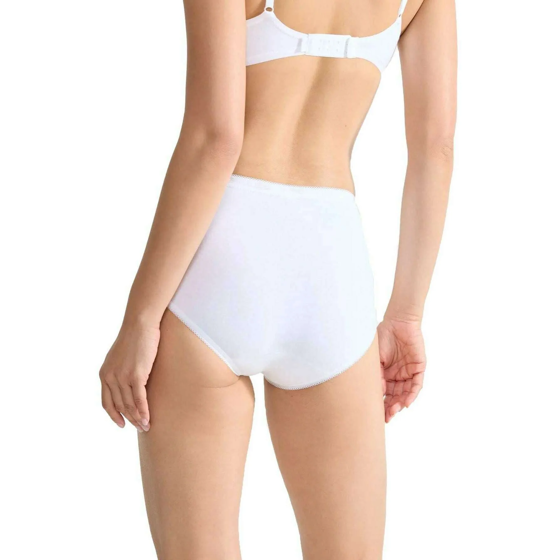 Sloggi Basic+ 3 Pack Midi Knickers - White - Image 5