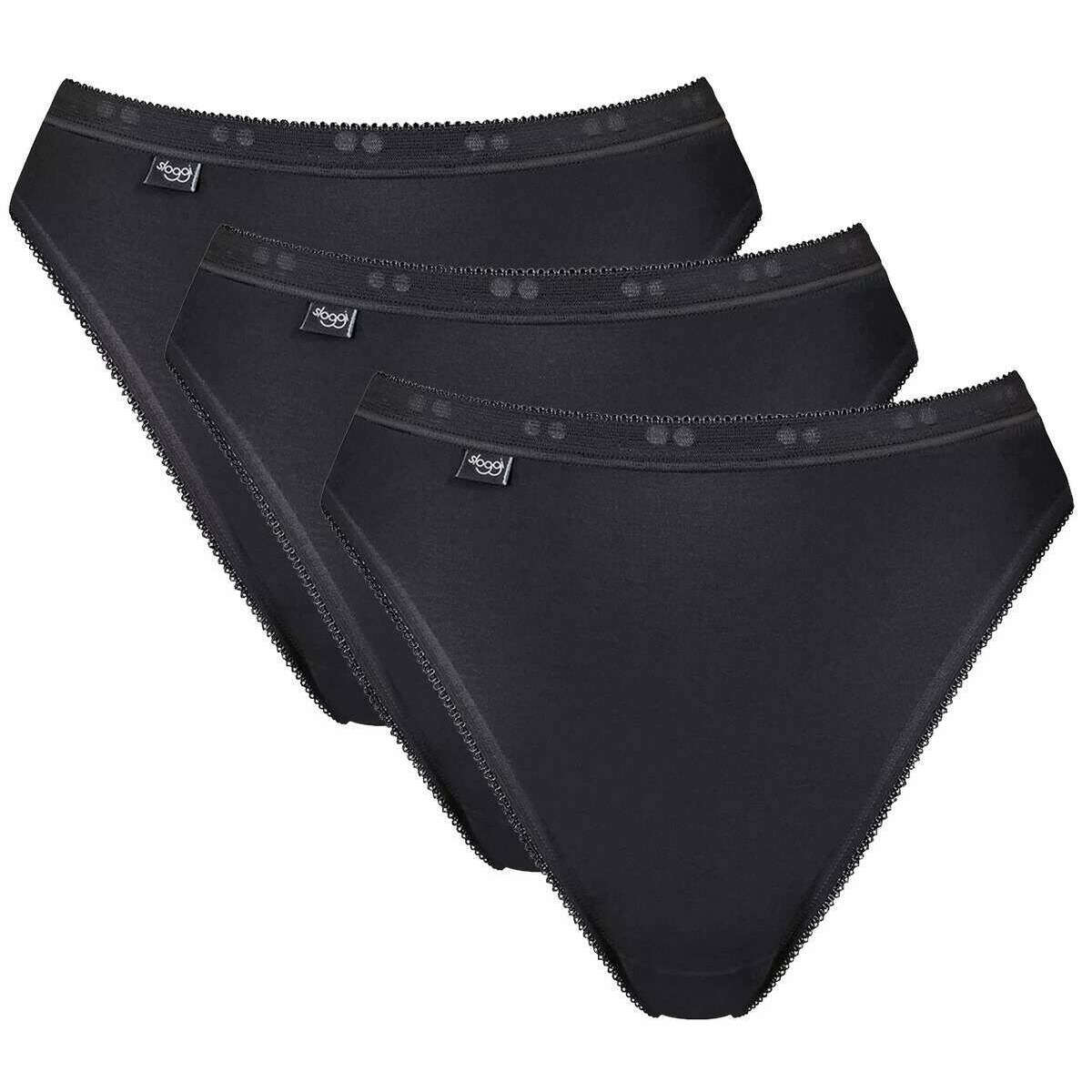 Sloggi Basic+ 3 Pack Tai Knickers - Black
