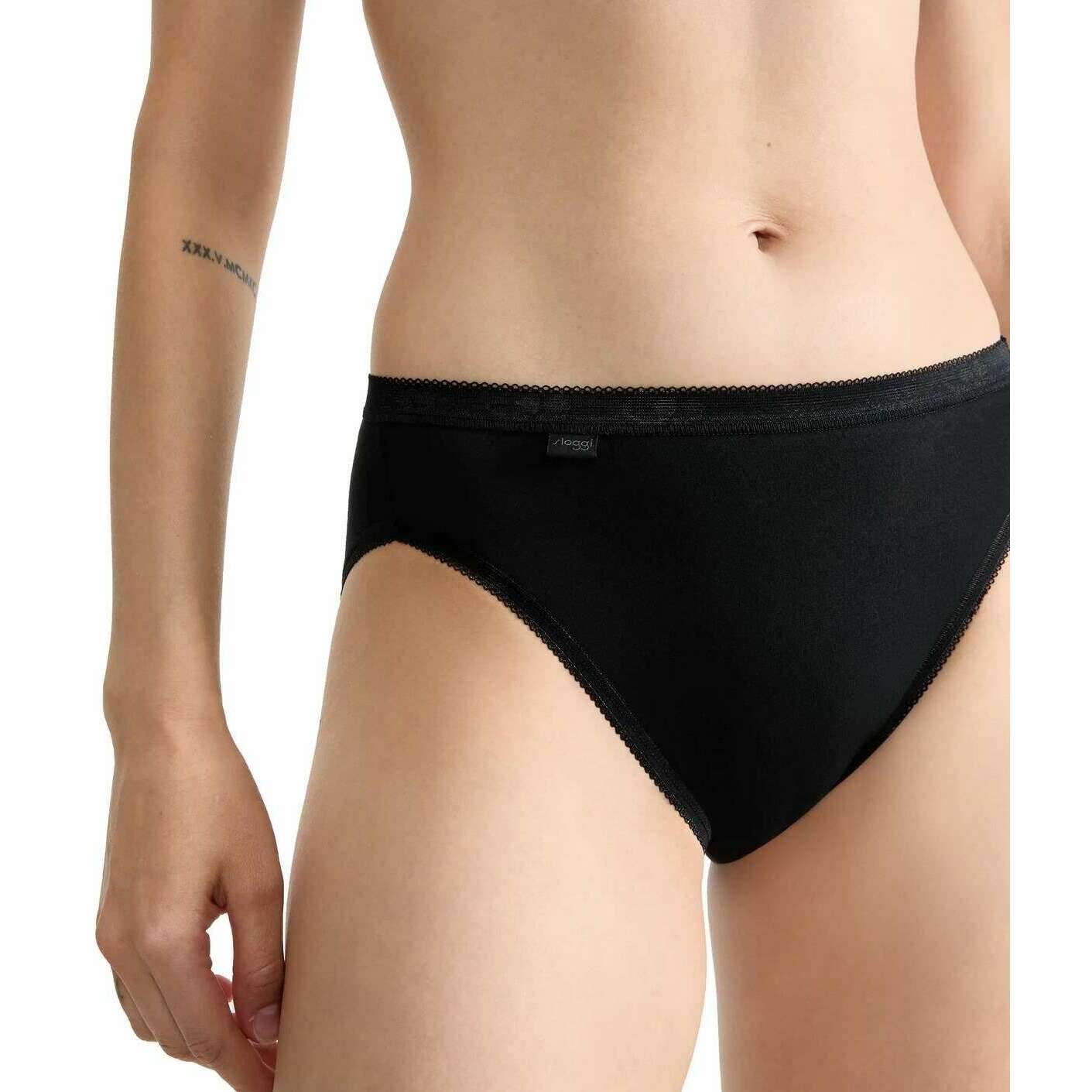 Sloggi Basic+ 3 Pack Tai Knickers - Black - Image 5