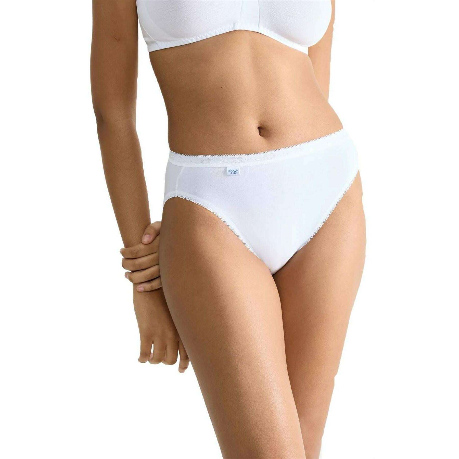 Sloggi Basic+ 3 Pack Tai Knickers - White - Image 3