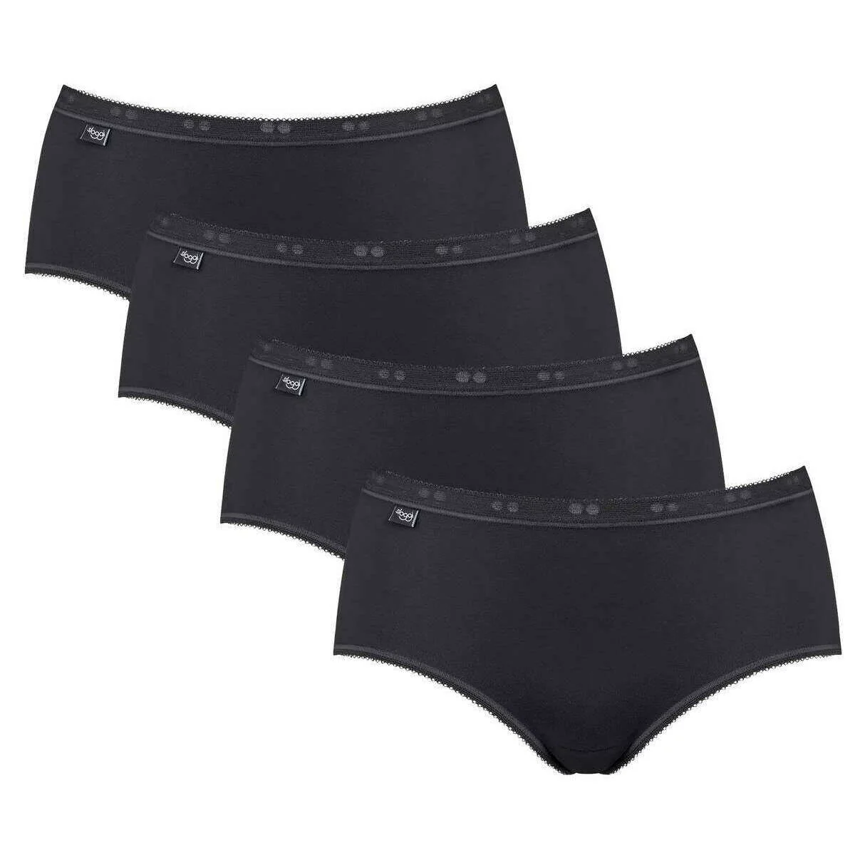Sloggi Basic+ 4 Pack Midi Knickers - Black