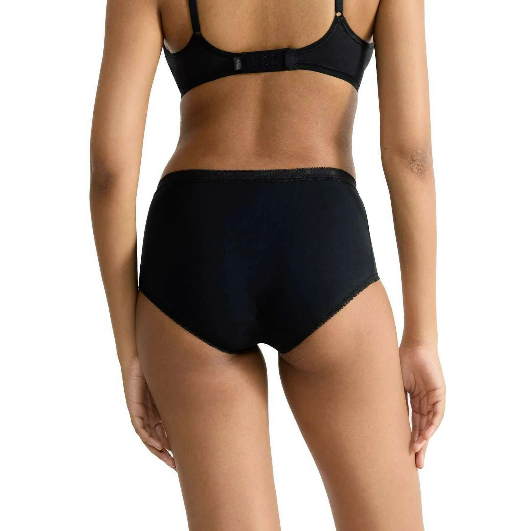 Sloggi Basic+ 4 Pack Midi Knickers - Black - Image 3