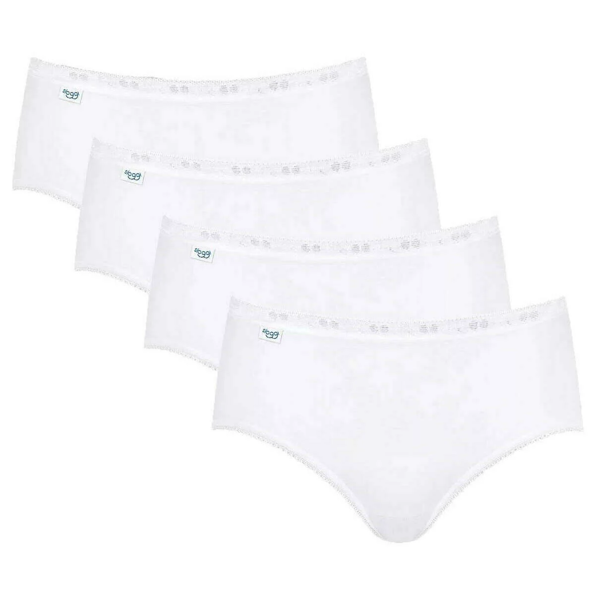 Sloggi Basic+ 4 Pack Midi Knickers - White