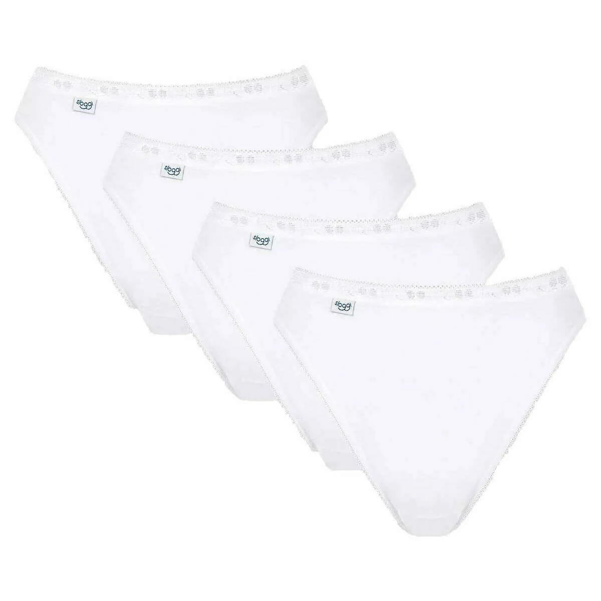 Sloggi Basic+ 4 Pack Tai Knickers - White