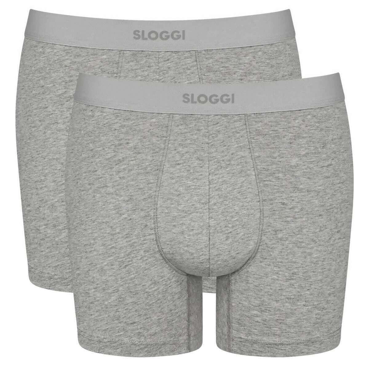 Sloggi Ever Ease 2 Pack Boxer Short - Dark Grey Melange