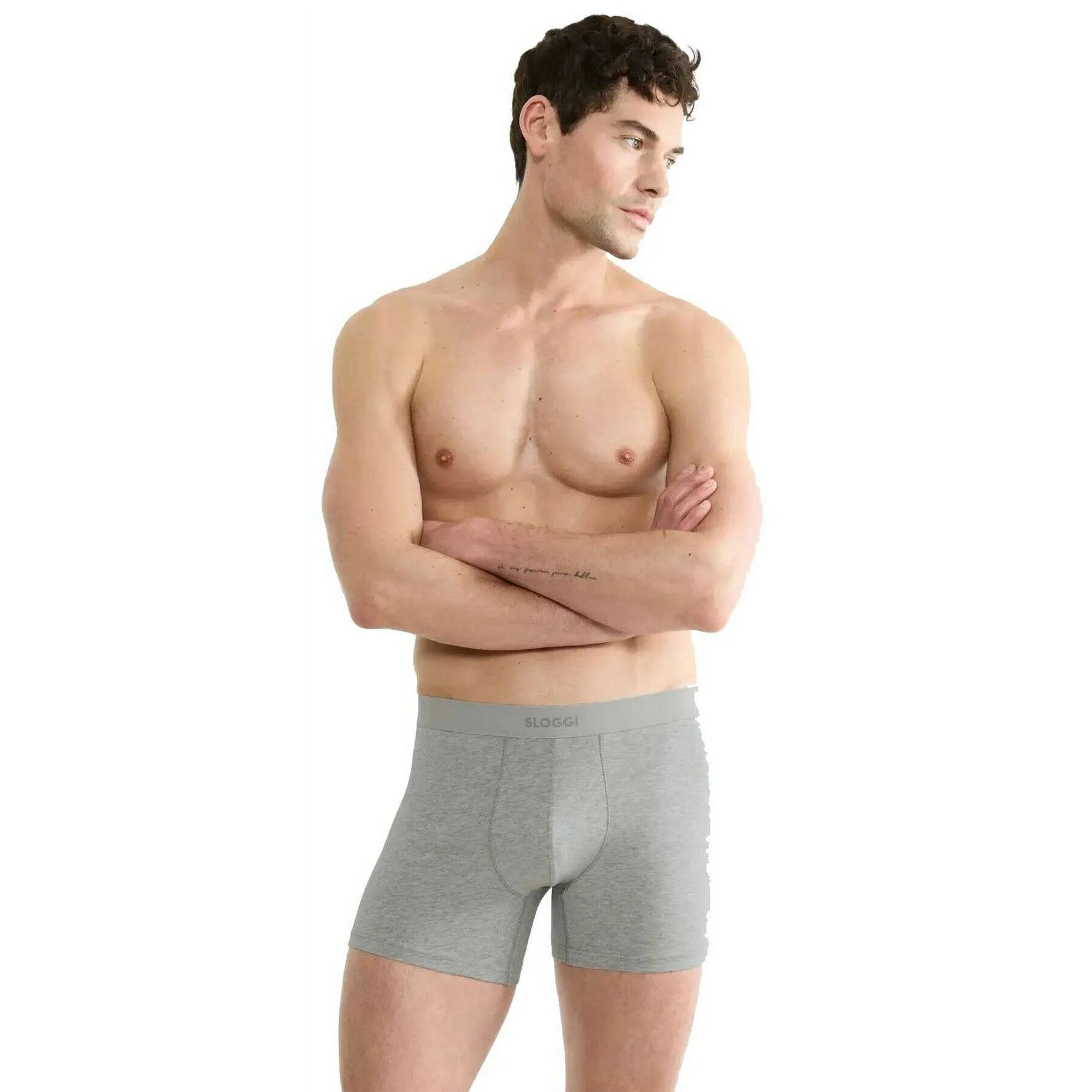 Sloggi Ever Ease 2 Pack Boxer Short - Dark Grey Melange - Image 3