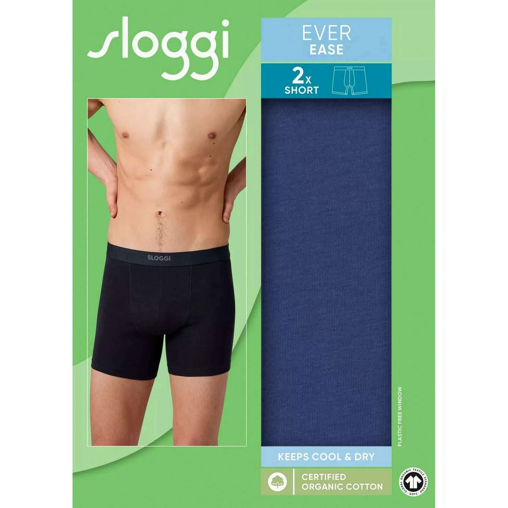 Sloggi Ever Ease 2 Pack Boxer Short - Deep Cobalt Blue - Image 6
