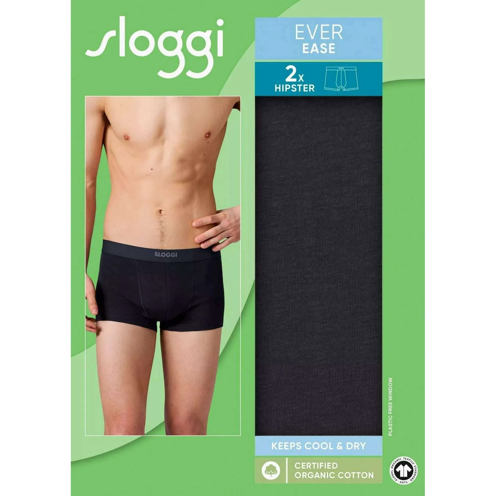 Sloggi Ever Ease 2 Pack Hipster Brief - Black - Image 6
