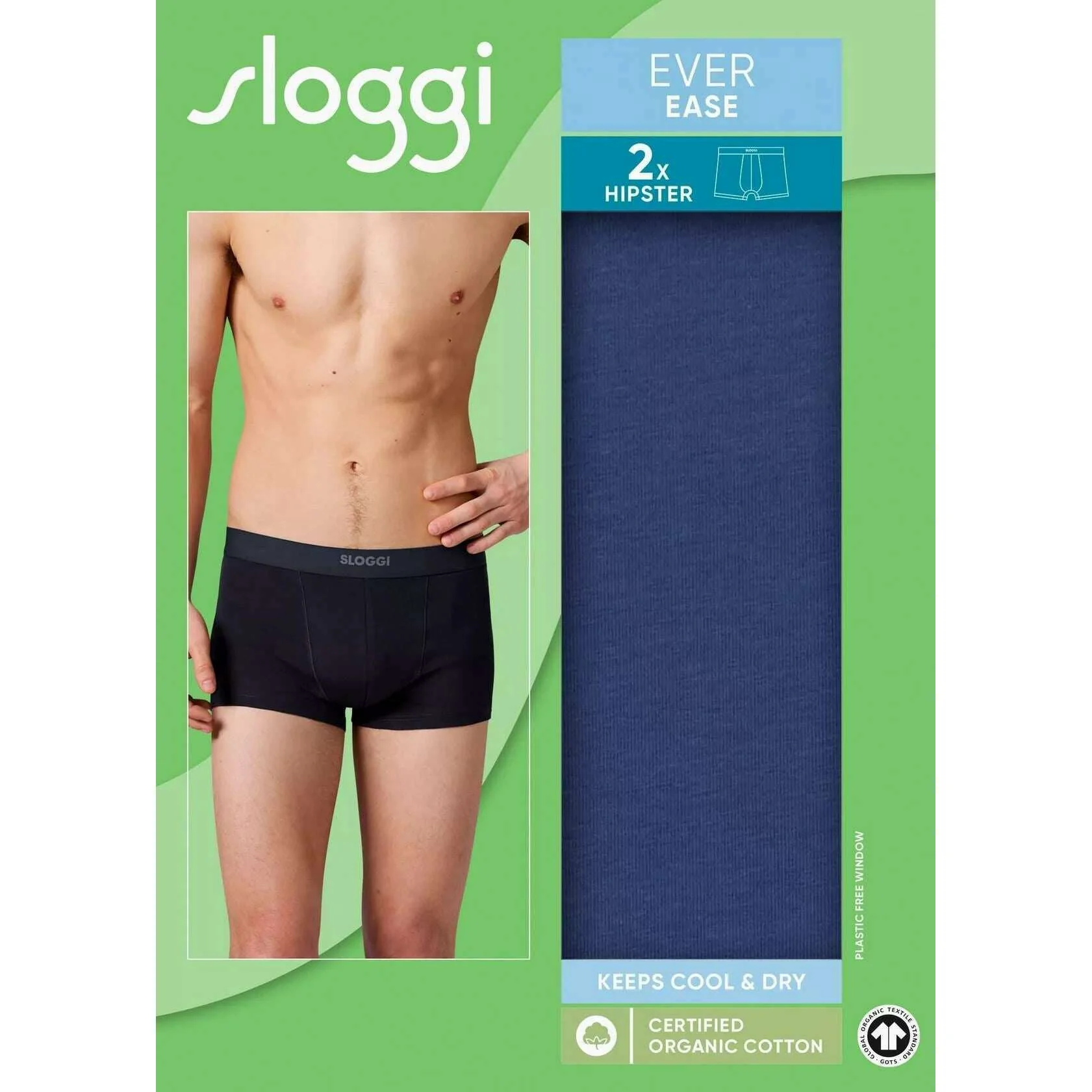Sloggi Ever Ease 2 Pack Hipster Brief - Deep Cobalt Blue - Image 6