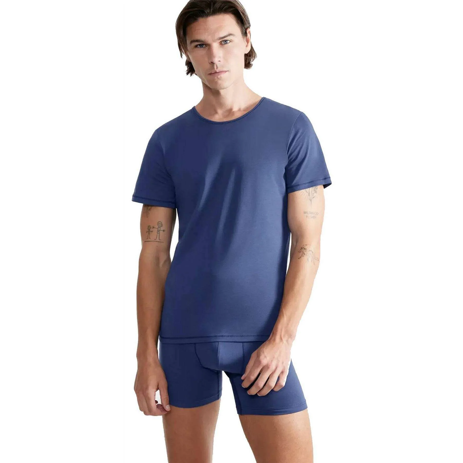 Sloggi Ever Ease O-Neck T-Shirt - Deep Cobalt Blue - Image 2