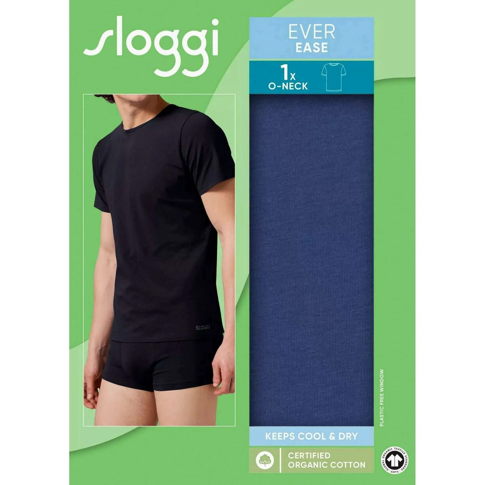 Sloggi Ever Ease O-Neck T-Shirt - Deep Cobalt Blue - Image 5