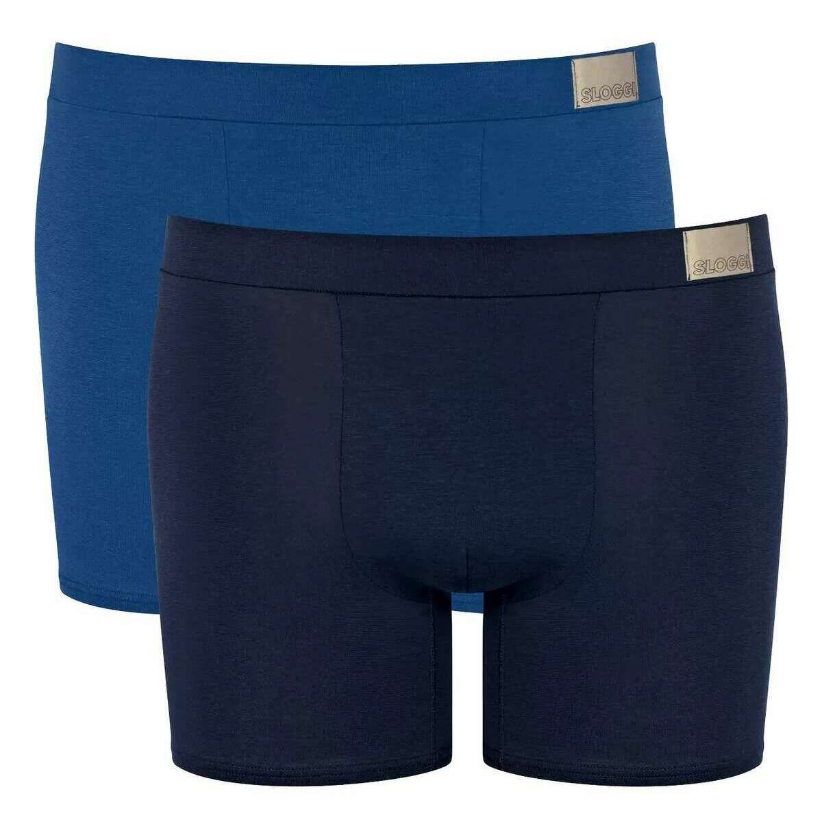 Sloggi GO Natural 2 Pack Boxer Short - Blue/Navy