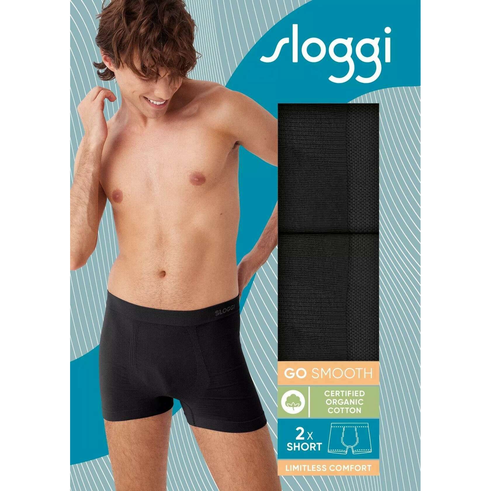 Sloggi GO Smooth 2 Pack Boxer Short - Black - Image 6