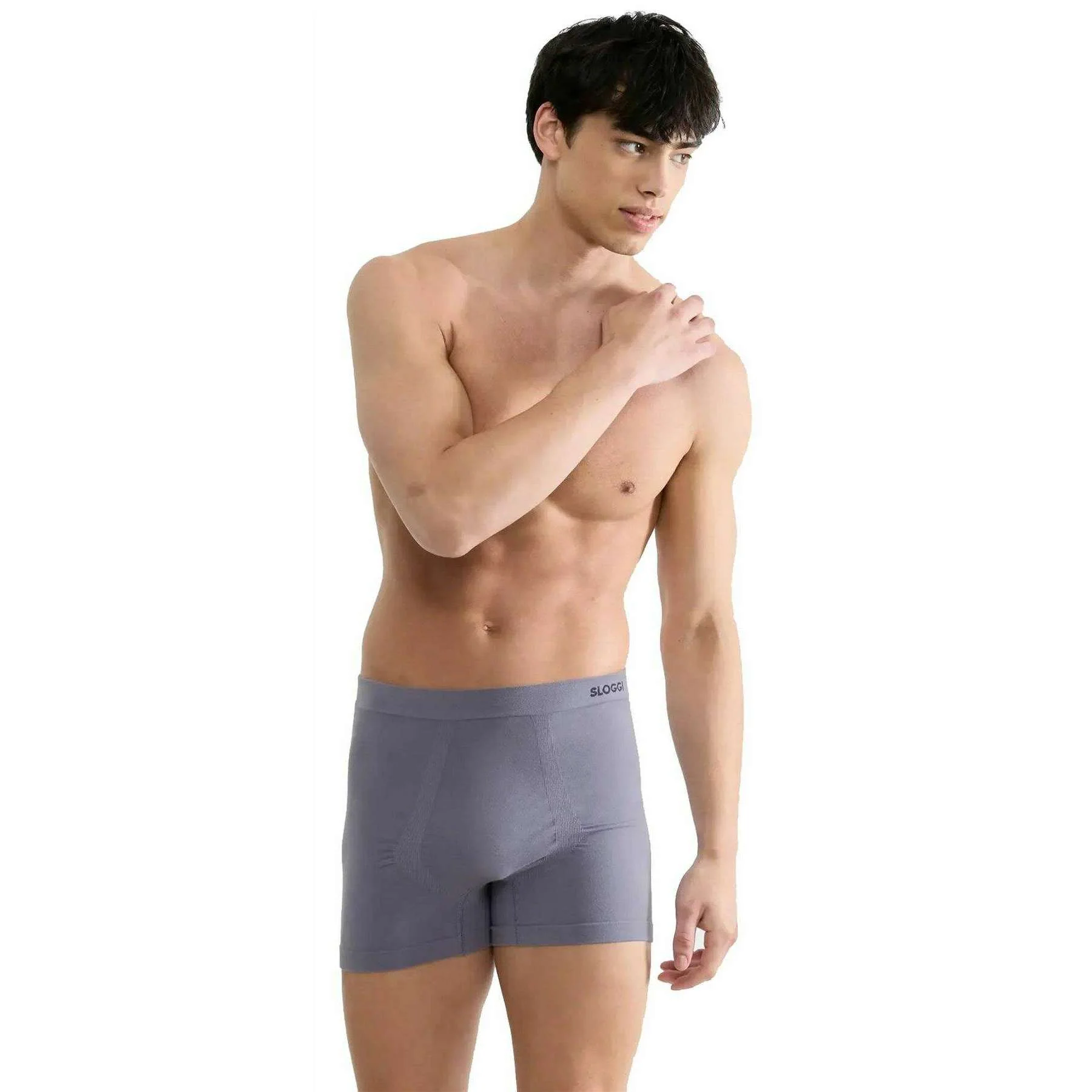 Sloggi GO Smooth 2 Pack Boxer Short - Black/Grey - Image 4