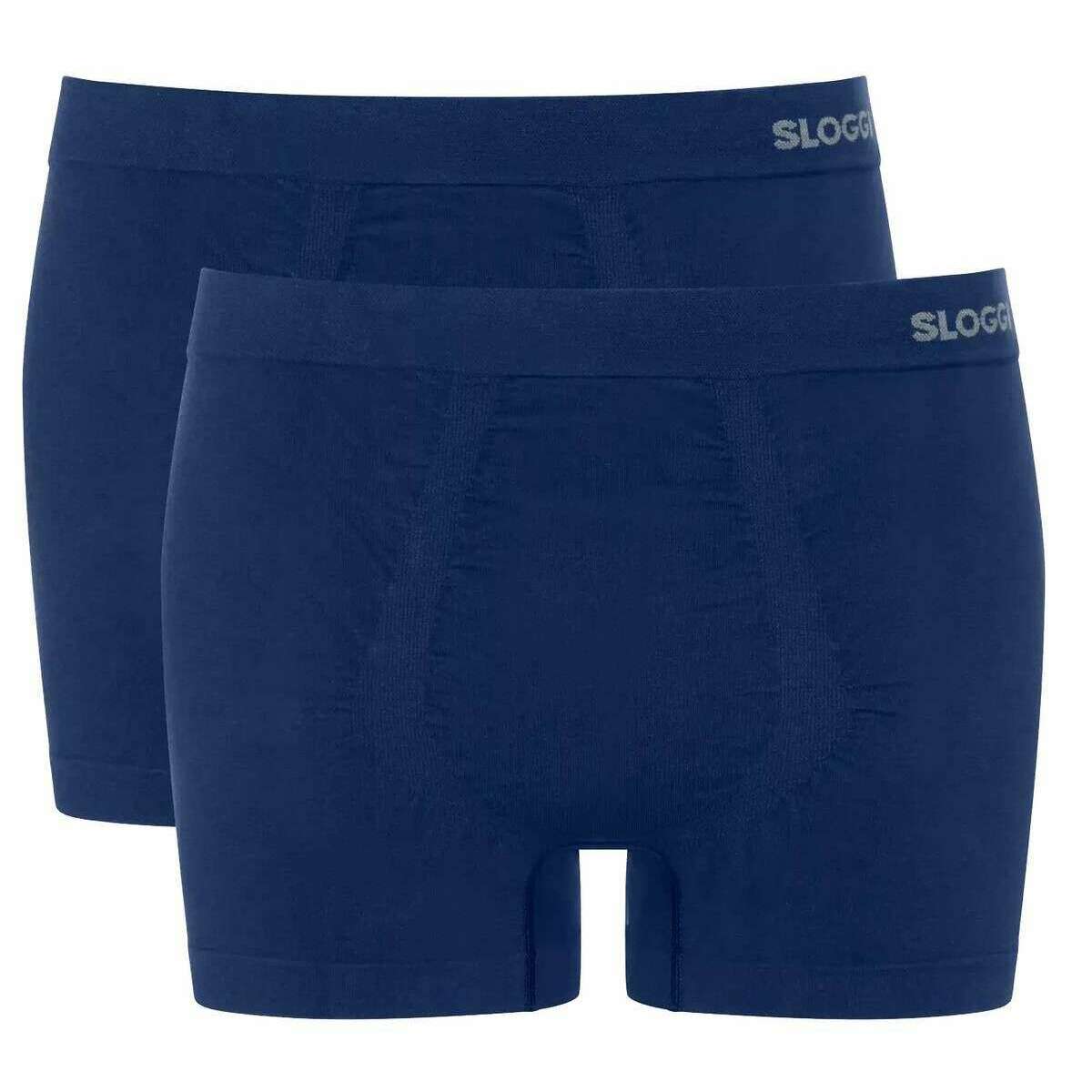 Sloggi GO Smooth 2 Pack Boxer Short - Deep Water Blue