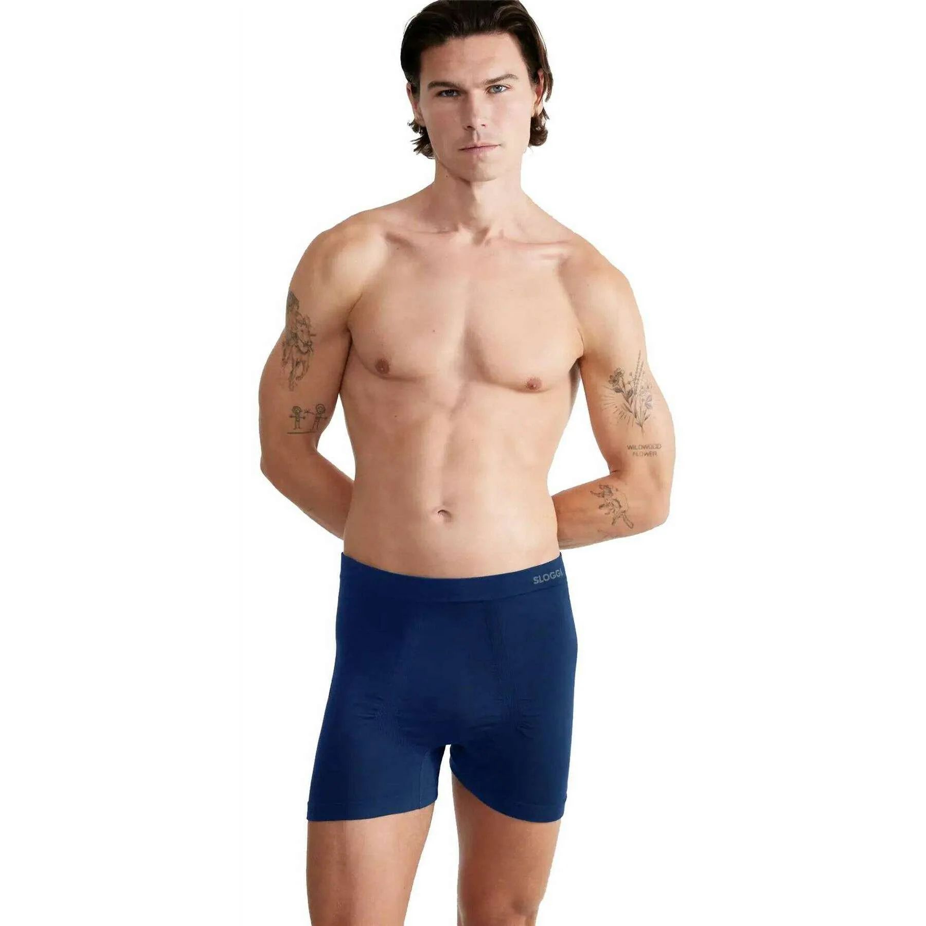 Sloggi GO Smooth 2 Pack Boxer Short - Deep Water Blue - Image 3