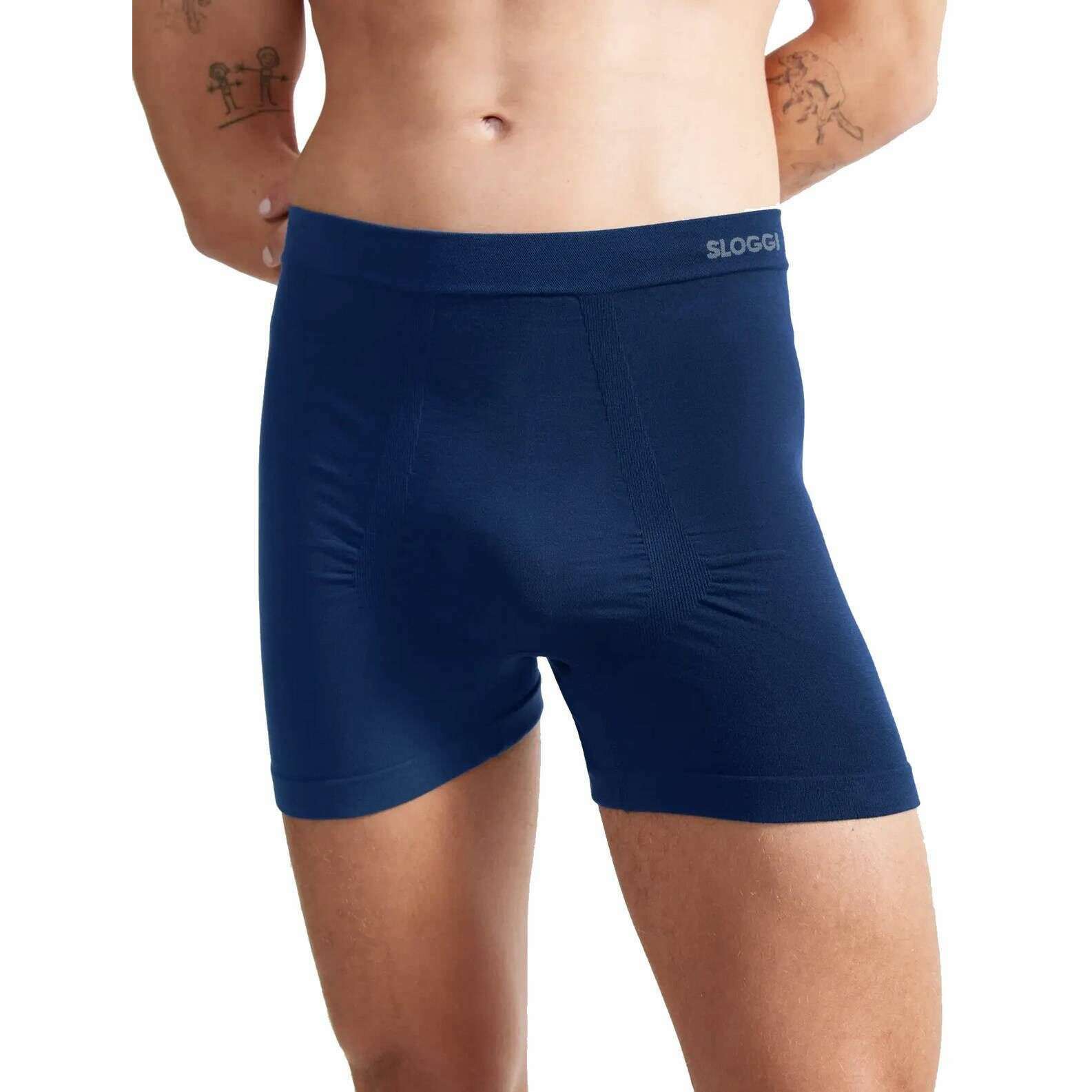 Sloggi GO Smooth 2 Pack Boxer Short - Deep Water Blue - Image 5