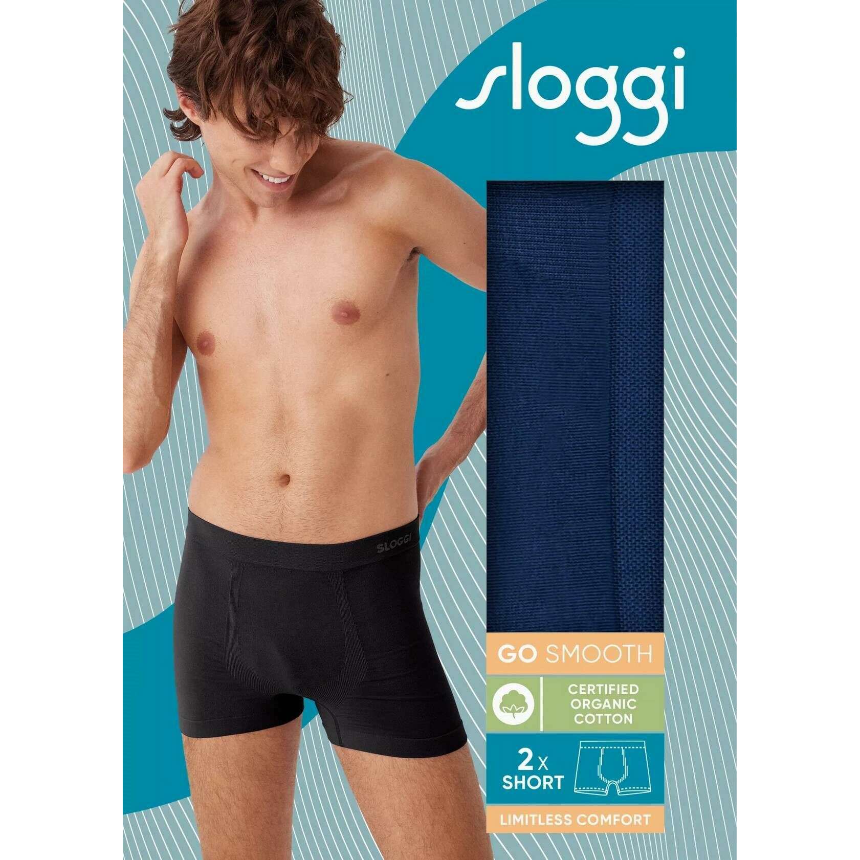 Sloggi GO Smooth 2 Pack Boxer Short - Deep Water Blue - Image 6