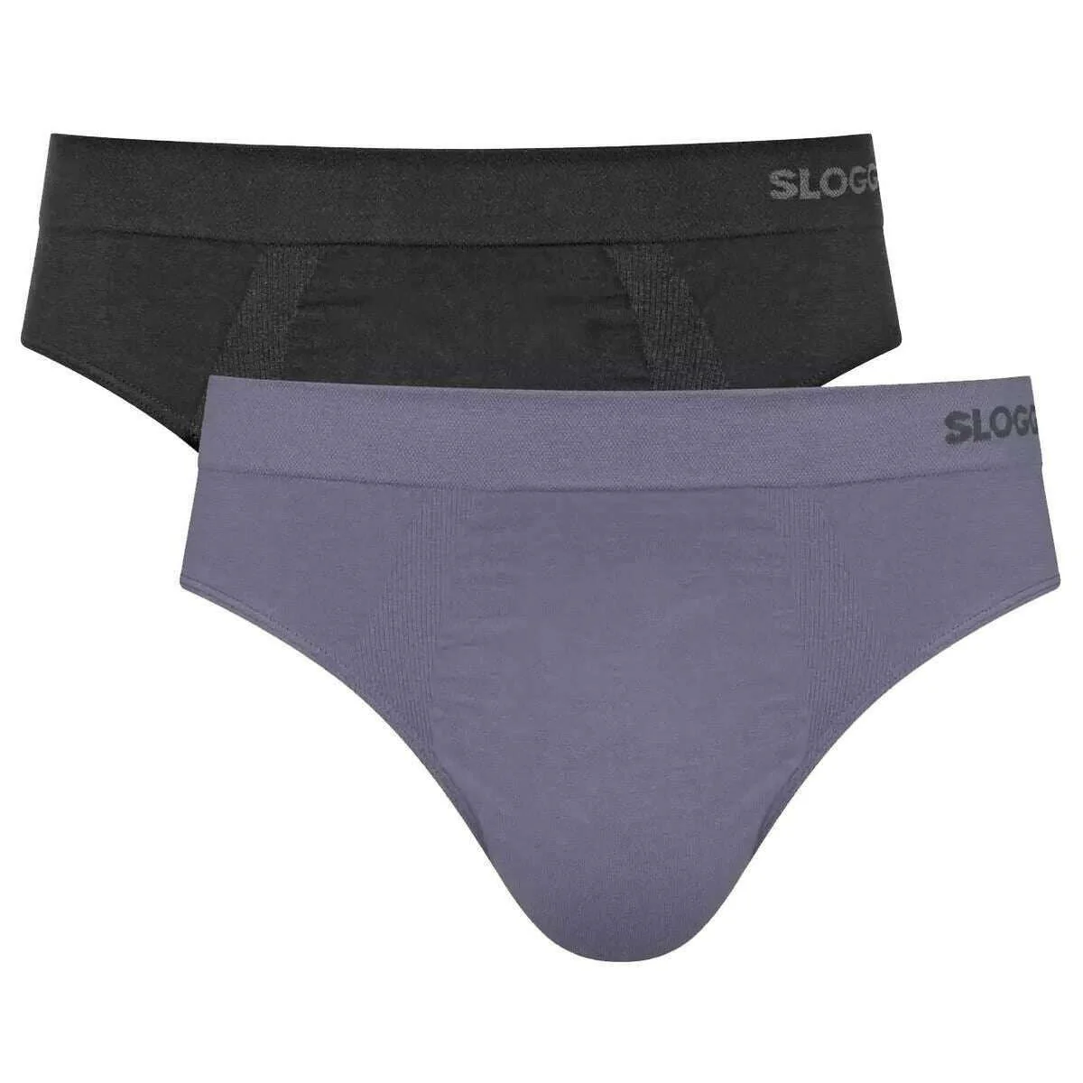 Sloggi GO Smooth 2 Pack Brief - Black/Grey