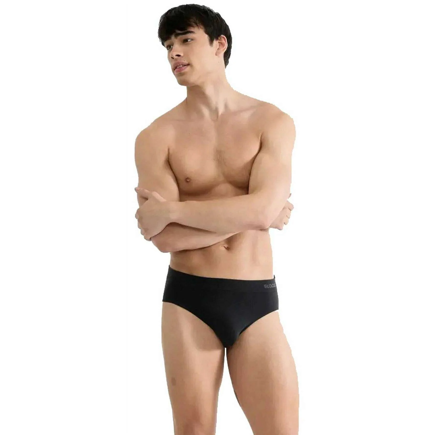 Sloggi GO Smooth 2 Pack Brief - Black/Grey - Image 4