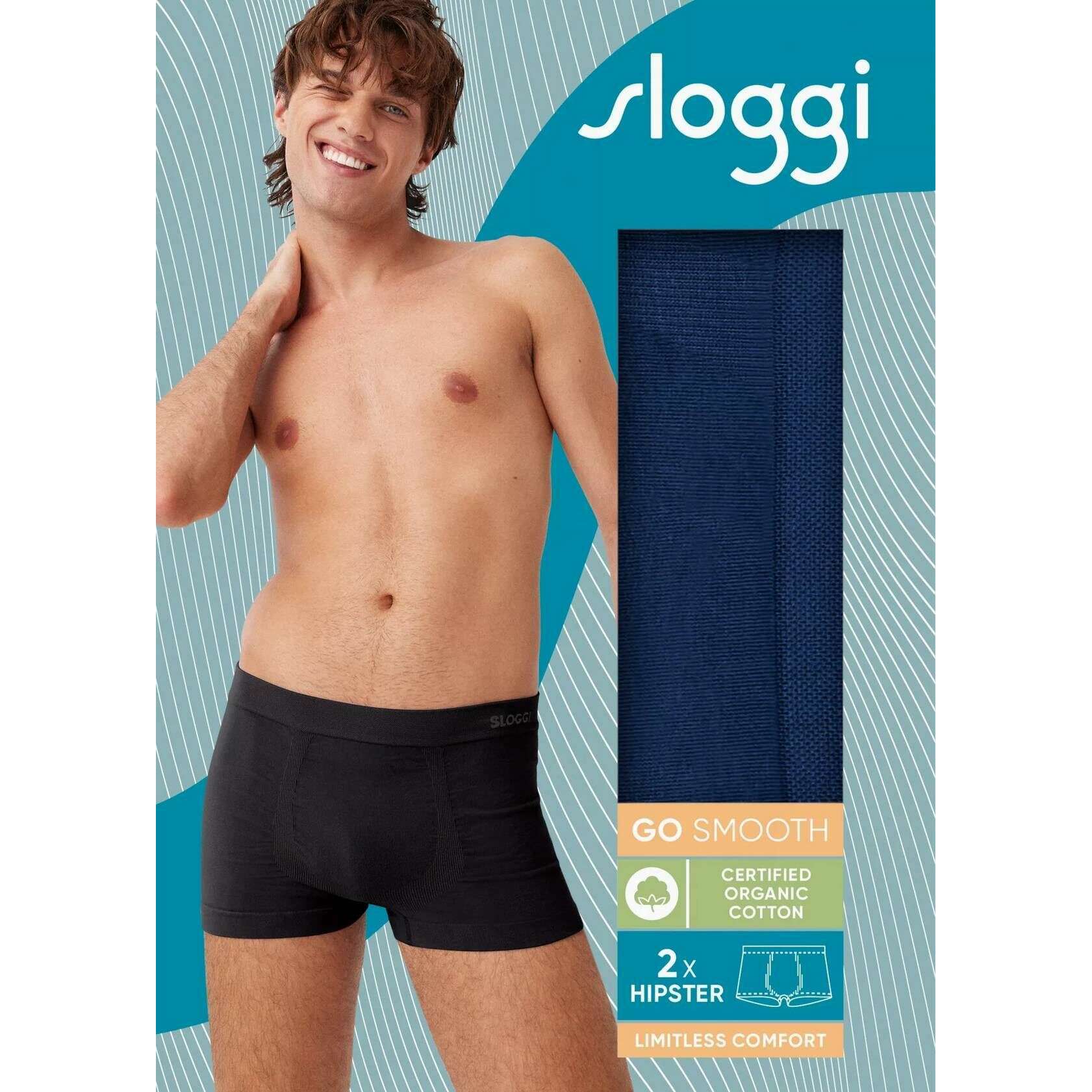 Sloggi GO Smooth 2 Pack Hipster Brief - Deep Water Blue - Image 6